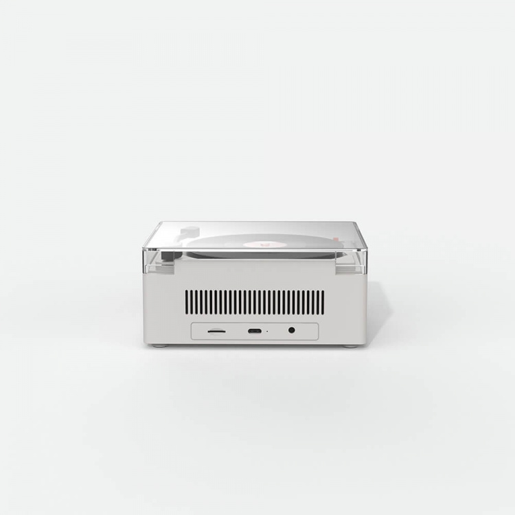 Mobility On Board Speaker Alarm Clock Vinyl Retro Grey