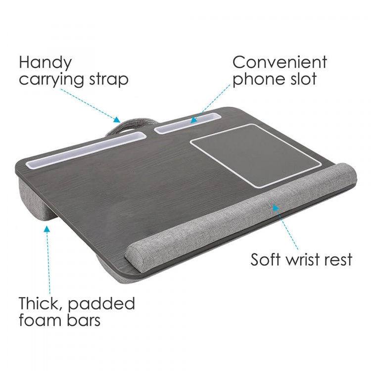 Desire2 Laptop Stand for Knee Right-Handed Version Gray Desire2 Laptop Stand for Knee Right-Handed Version Gray