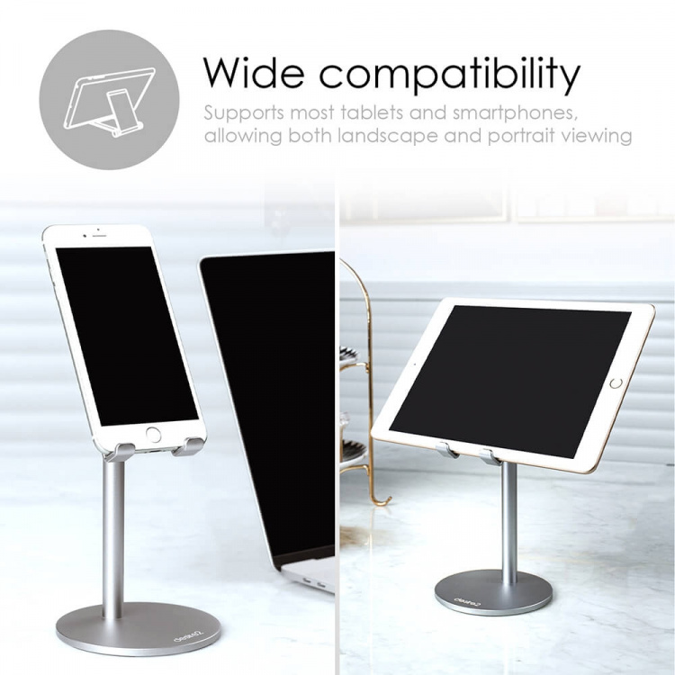 Desire2 Adjustable Stand Smartphone and Tablet Silver