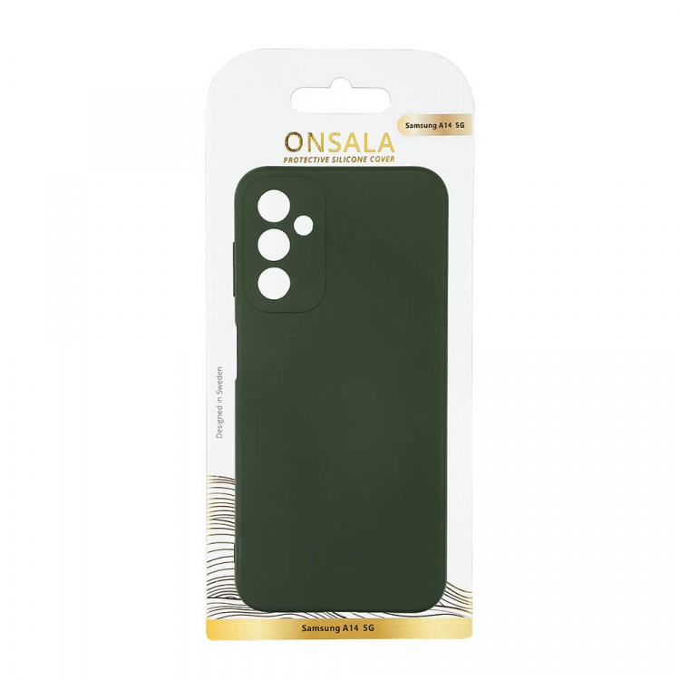 Onsala Phone Case Silicone Olive Green - Samsung Galaxy A14 5G / A14 4G