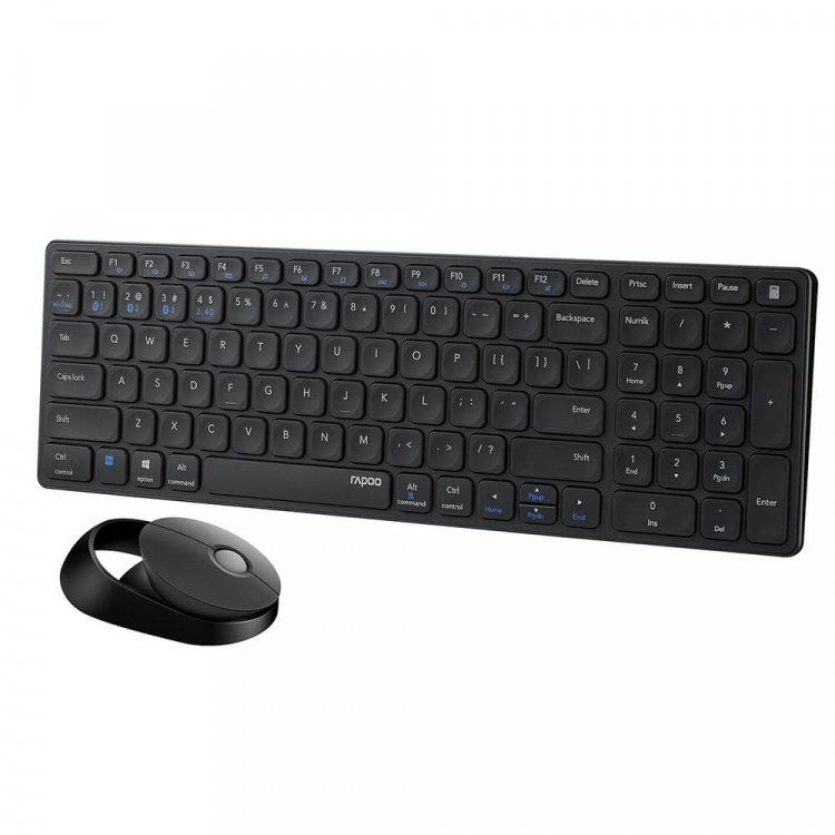 Rapoo Keyboard/Mice Set 9750M Multi-Mode Wireless Dark Grey Rapoo Keyboard/Mice Set 9750M Multi-Mode Wireless Dark Grey