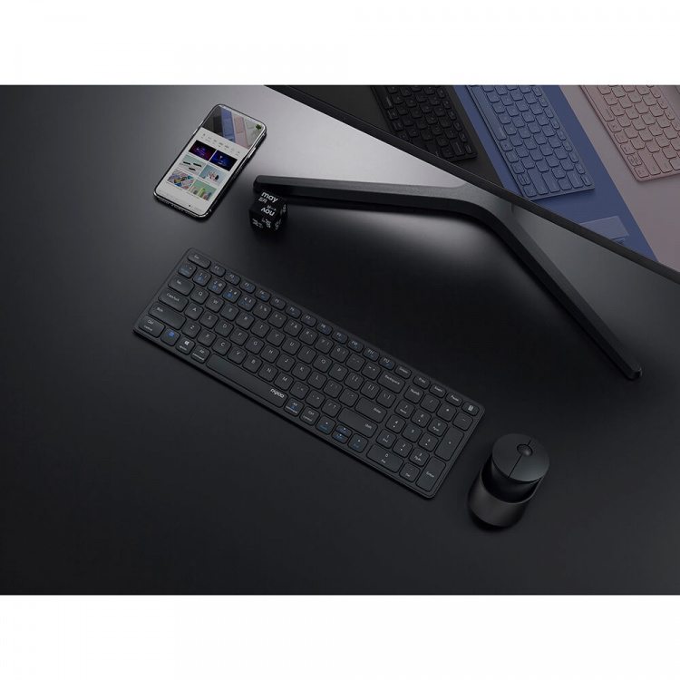 Rapoo Keyboard/Mice Set 9750M Multi-Mode Wireless Dark Grey Rapoo Keyboard/Mice Set 9750M Multi-Mode Wireless Dark Grey