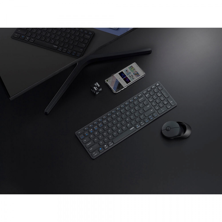 Rapoo Keyboard/Mice Set 9750M Multi-Mode Wireless Dark Grey Rapoo Keyboard/Mice Set 9750M Multi-Mode Wireless Dark Grey
