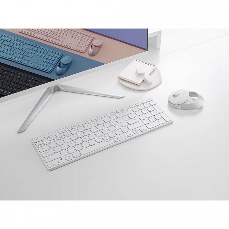 Rapoo Keyboard/Mice Set 9750M Multi-Mode Wireless White Rapoo Keyboard/Mice Set 9750M Multi-Mode Wireless White