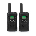 Nedis Walkie-Talkie Set | 2 Handsets | Up to 6 km | Frequency channels: 8 | PTT / VOX | up to 3 Hours | Headphone output | 2 Headsets | Black