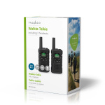 Nedis Walkie-Talkie Set | 2 Handsets | Up to 6 km | Frequency channels: 8 | PTT / VOX | up to 3 Hours | Headphone output | 2 Headsets | Black