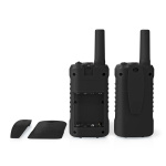 Nedis Walkie-Talkie Set | 2 Handsets | Up to 6 km | Frequency channels: 8 | PTT / VOX | up to 3 Hours | Headphone output | 2 Headsets | Black