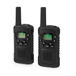 Nedis Walkie-Talkie Set | 2 Handsets | Up to 6 km | Frequency channels: 8 | PTT / VOX | up to 3 Hours | Headphone output | 2 Headsets | Black