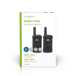 Nedis Walkie-Talkie Set | 2 Handsets | Up to 6 km | Frequency channels: 8 | PTT / VOX | up to 3 Hours | Headphone output | 2 Headsets | Black