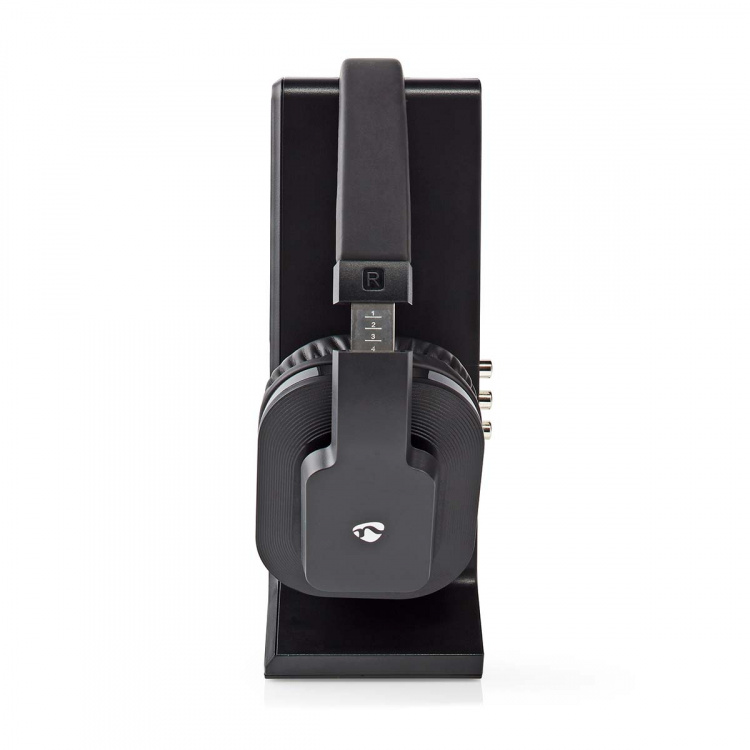 Nedis Wireless TV Headphones | Wi-Fi | Over-Ear | Battery play time: 8 hrs | 25 m | Digital Audio | Charging dock | Black