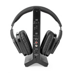 Nedis Wireless TV Headphones | Wi-Fi | Over-Ear | Battery play time: 8 hrs | 25 m | Digital Audio | Charging dock | Black