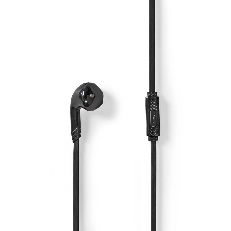 Nedis Wired Earphones | 3.5 mm | Cable length: 1.20 m | Built-in microphone | Volume control | Black Nedis Wired Earphones | 3.5 mm | Cable length: 1.20 m | Built-in microphone | Volume control | Black