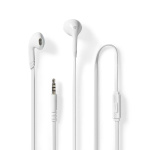 Nedis Wired Earphones | 3.5 mm | Cable length: 1.20 m | Built-in microphone | Volume control | White