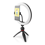 Nedis Light Stand | Ring light 10 inch | 120 LED\'s | Tripod | 2 kg | 20 cm | Black