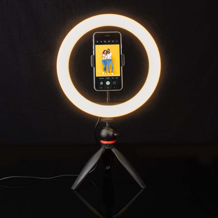 Nedis Light Stand | Ring light 10 inch | 120 LED\'s | Tripod | 2 kg | 20 cm | Black Nedis Light Stand | Ring light 10 inch | 120 LED\'s | Tripod | 2 kg | 20 cm | Black