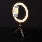 Nedis Light Stand | Ring light 10 inch | 120 LED\'s | Tripod | 2 kg | 20 cm | Black