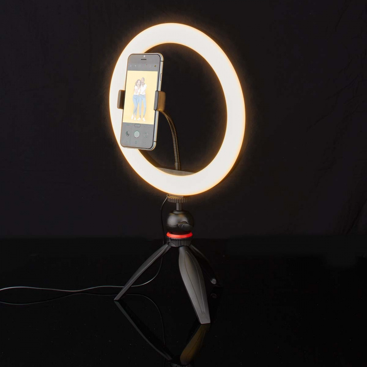 Nedis Light Stand | Ring light 10 inch | 120 LED\'s | Tripod | 2 kg | 20 cm | Black Nedis Light Stand | Ring light 10 inch | 120 LED\'s | Tripod | 2 kg | 20 cm | Black