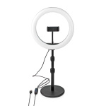 Nedis Light Stand | Ring light 10 inch | 120 LED\'s | Base Plate | 2 kg | 40.5 cm | Black Nedis Light Stand | Ring light 10 inch | 120 LED\'s | Base Plate | 2 kg | 40.5 cm | Black