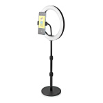 Nedis Light Stand | Ring light 10 inch | 120 LED\'s | Base Plate | 2 kg | 40.5 cm | Black Nedis Light Stand | Ring light 10 inch | 120 LED\'s | Base Plate | 2 kg | 40.5 cm | Black