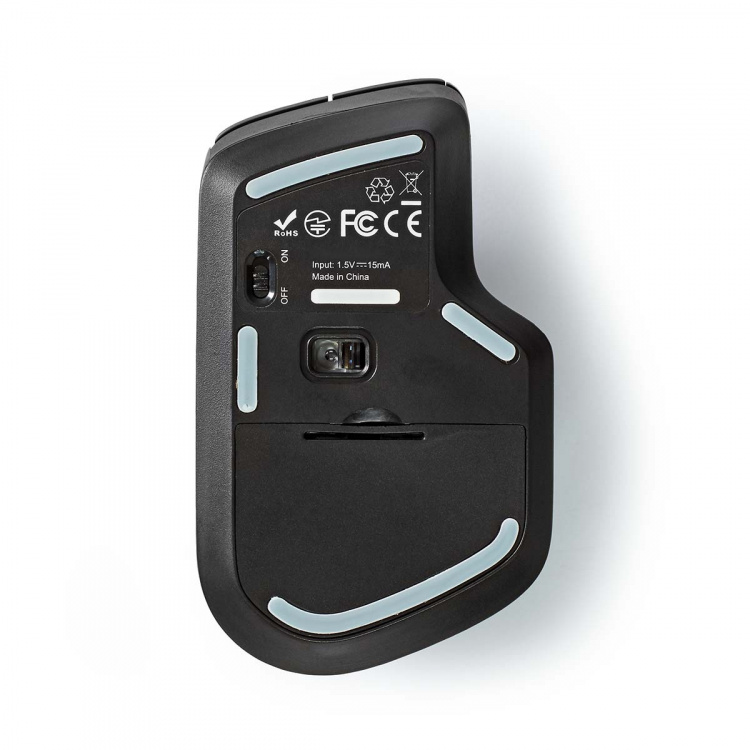 Nedis Mouse | Wireless | 800 / 1200 / 1600 dpi | Adjustable DPI | Number of buttons: 6 | Right-Handed