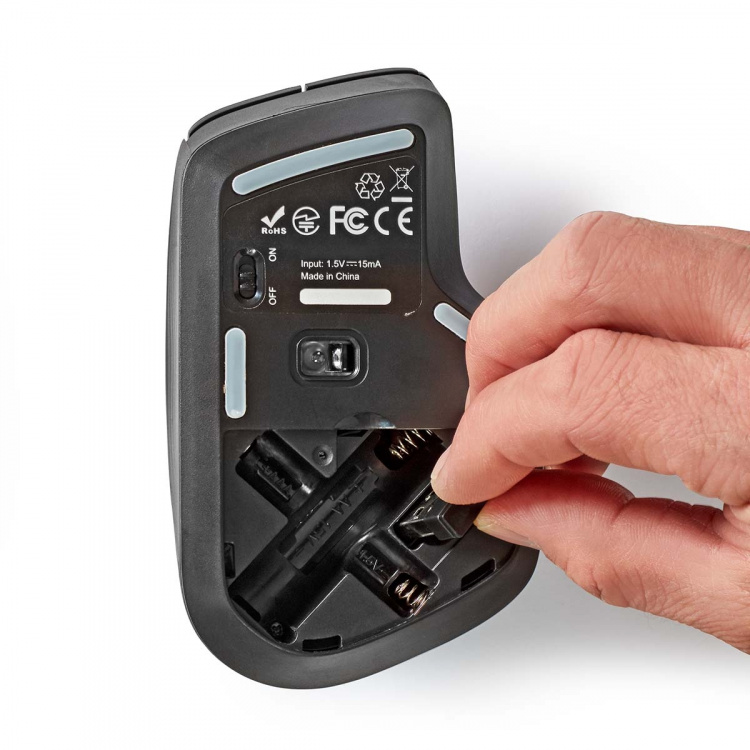 Nedis Mouse | Wireless | 800 / 1200 / 1600 dpi | Adjustable DPI | Number of buttons: 6 | Right-Handed