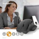 Nedis Mouse | Wireless | 800 / 1200 / 1600 dpi | Adjustable DPI | Number of buttons: 6 | Right-Handed