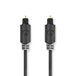 Nedis Optical Audio Cable | TosLink Male | TosLink Male | 1.00 m | Round | PVC | Anthracite | Box Nedis Optical Audio Cable | TosLink Male | TosLink Male | 1.00 m | Round | PVC | Anthracite | Box