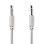 Nedis Stereo Audio Cable | 3.5 mm Male | 3.5 mm Male | Nickel Plated | 1.00 m | Round | White Nedis Stereo Audio Cable | 3.5 mm Male | 3.5 mm Male | Nickel Plated | 1.00 m | Round | White
