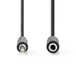 Nedis Stereo Audio Cable | 3.5 mm Male | 3.5 mm Female | Nickel Plated | 10.0 m | Round | Black | Blister