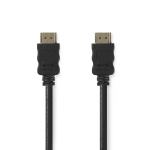 Nedis High Speed HDMI™ Cable with Ethernet | HDMI™ Connector | HDMI™ Connector | 4K@30Hz | ARC | 10.2 Gbps | 7.50 m | Round | PVC | Black | Blister