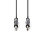 Nedis Stereo Audio Cable | 6.35 mm Male | 6.35 mm Male | Nickel Plated | 3.00 m | Round | Dark Grey | Carton Sleeve