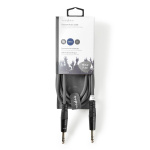 Nedis Stereo Audio Cable | 6.35 mm Male | 6.35 mm Male | Nickel Plated | 3.00 m | Round | Dark Grey | Carton Sleeve