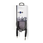Nedis Stereo Audio Cable | 6.35 mm Male | 3.5 mm Male | Nickel Plated | 1.50 m | Round | Dark Grey | Carton Sleeve