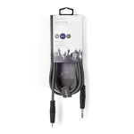 Nedis Stereo Audio Cable | 6.35 mm Male | 3.5 mm Male | Nickel Plated | 3.00 m | Round | Dark Grey | Carton Sleeve