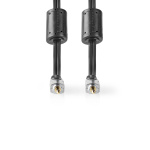 Nedis Stereo Audio Cable | 3.5 mm Male | 3.5 mm Male | Gold Plated | 5.00 m | Round | Anthracite | Clamshell