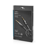 Nedis Stereo Audio Cable | 3.5 mm Male | 3.5 mm Male | Gold Plated | 2.00 m | Round | Grey / Gun Metal Grey | Cover Window Box Nedis Stereo Audio Cable | 3.5 mm Male | 3.5 mm Male | Gold Plated | 2.00 m | Round | Grey / Gun Metal Grey | Cover Window Box