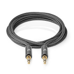 Nedis Stereo Audio Cable | 3.5 mm Male | 3.5 mm Male | Gold Plated | 5.00 m | Round | Grey / Gun Metal Grey | Cover Window Box Nedis Stereo Audio Cable | 3.5 mm Male | 3.5 mm Male | Gold Plated | 5.00 m | Round | Grey / Gun Metal Grey | Cover Window Box