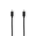 Nedis Mini DisplayPort Cable | DisplayPort 1.4 | Mini DisplayPort Male | Mini DisplayPort Male | 48 Gbps | Nickel Plated | 2.00 m | Round | PVC | Black | Envelope