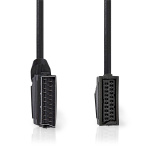 Nedis SCART Cable | SCART Male | SCART Female | Nickel Plated | 480p | 2.00 m | Round | PVC | Black | Envelope