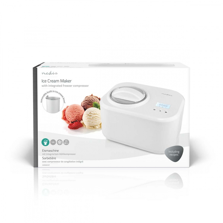 Nedis Ice Cream Maker | 1.0 l | White | Plastic Nedis Ice Cream Maker | 1.0 l | White | Plastic