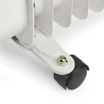 Nedis Mobile Oil Radiator | 800 / 1200 / 2000 W | 9 Fins | Adjustable thermostat | 3 Heat Settings | Fall over protection | White