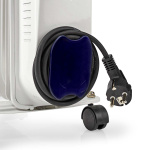 Nedis Mobile Oil Radiator | 800 / 1200 / 2000 W | 9 Fins | Adjustable thermostat | 3 Heat Settings | Fall over protection | White