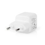 Nedis Wall Charger | PD3.0 20W | Quick charge feature | 1.67 / 2.22 / 3.0 A | Number of outputs: 1 | USB-C™ | Automatic Voltage Selection | White