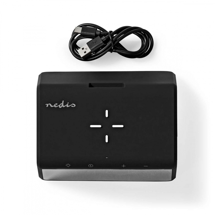 Nedis Alarm clock with wireless charging | Qi certified | 5 / 7.5 / 10 / 15 W | USB-A Male | Night Light | 2 Alarm Times | Snooze function Nedis Alarm clock with wireless charging | Qi certified | 5 / 7.5 / 10 / 15 W | USB-A Male | Night Light | 2 Alarm Times | Snooze function