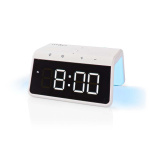 Nedis Alarm clock with wireless charging | Qi certified | 5 / 7.5 / 10 / 15 W | USB-A Male | Night Light | 2 Alarm Times | Snooze function Nedis Alarm clock with wireless charging | Qi certified | 5 / 7.5 / 10 / 15 W | USB-A Male | Night Light | 2 Alarm Times | Snooze function