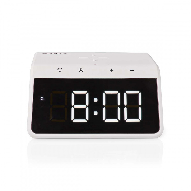 Nedis Alarm clock with wireless charging | Qi certified | 5 / 7.5 / 10 / 15 W | USB-A Male | Night Light | 2 Alarm Times | Snooze function Nedis Alarm clock with wireless charging | Qi certified | 5 / 7.5 / 10 / 15 W | USB-A Male | Night Light | 2 Alarm Times | Snooze function