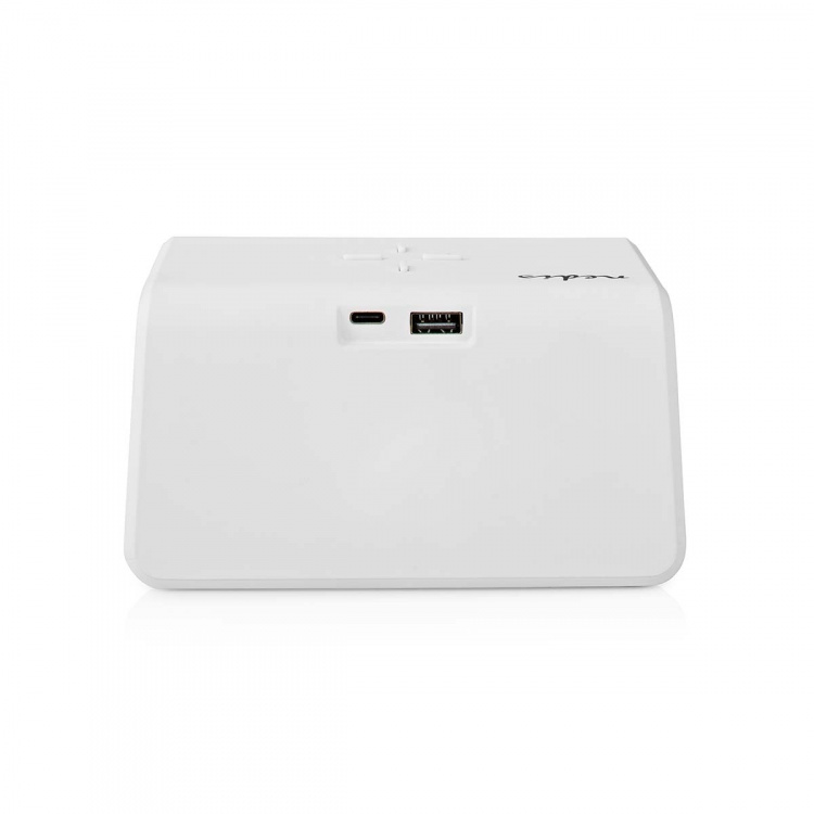 Nedis Alarm clock with wireless charging | Qi certified | 5 / 7.5 / 10 / 15 W | USB-A Male | Night Light | 2 Alarm Times | Snooze function Nedis Alarm clock with wireless charging | Qi certified | 5 / 7.5 / 10 / 15 W | USB-A Male | Night Light | 2 Alarm Times | Snooze function
