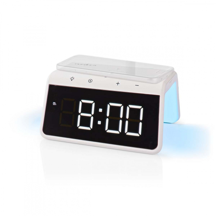 Nedis Alarm clock with wireless charging | Qi certified | 5 / 7.5 / 10 / 15 W | USB-A Male | Night Light | 2 Alarm Times | Snooze function Nedis Alarm clock with wireless charging | Qi certified | 5 / 7.5 / 10 / 15 W | USB-A Male | Night Light | 2 Alarm Times | Snooze function