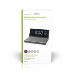 Nedis Alarm clock with wireless charging | Qi certified | 5 / 7.5 / 10 / 15 W | USB-A Male | 2 Alarm Times | Snooze function