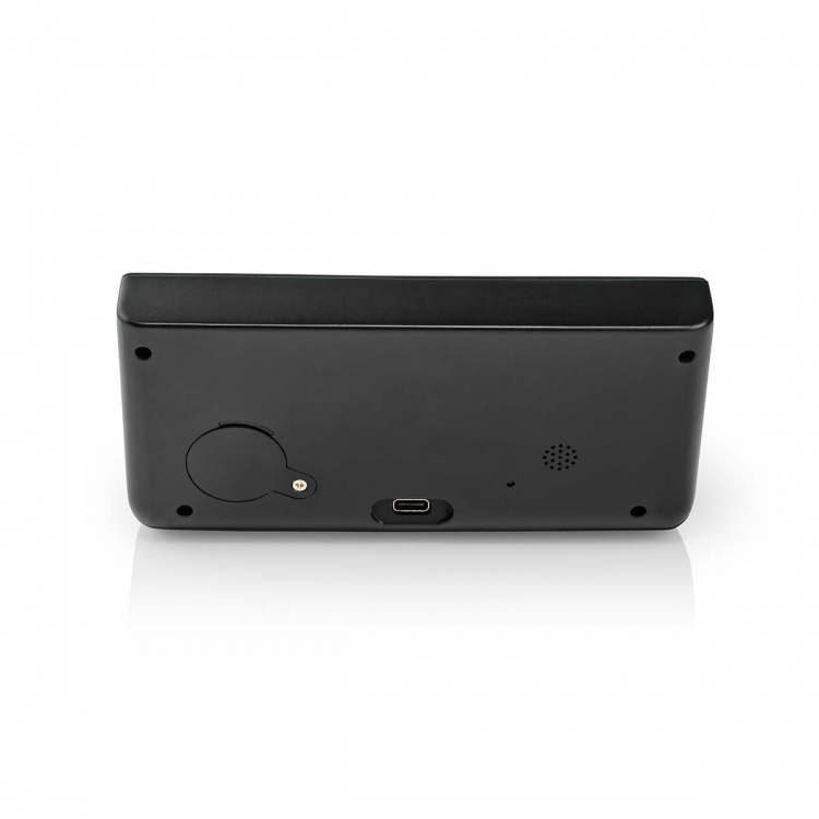 Nedis Alarm clock with wireless charging | Qi certified | 5 / 7.5 / 10 / 15 W | USB-A Male | 2 Alarm Times | Snooze function